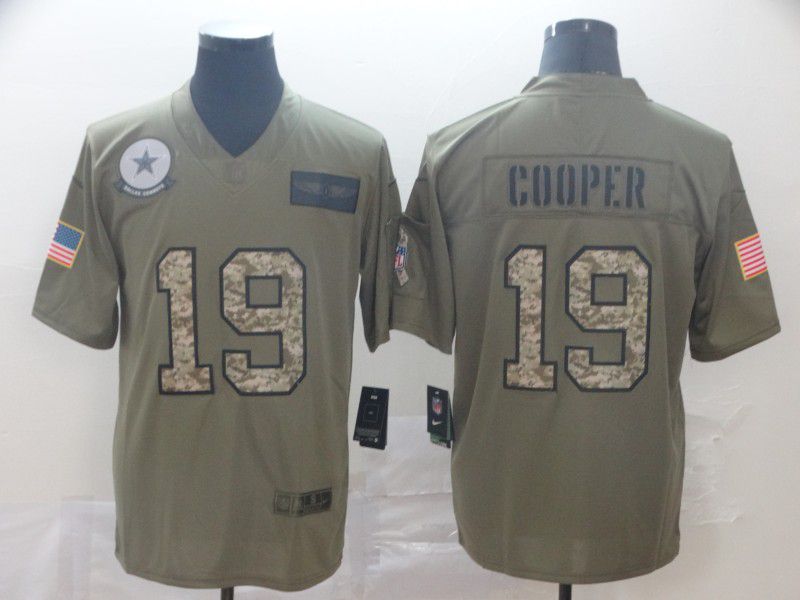 Men Dallas Cowboys 19 Cooper Camo Nike Olive Salute To Service Limited NFL Jersey